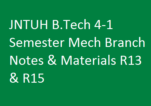 JNTUH B.Tech 4-1 Sem EEE Branch Study Materials | JNTUH B.Tech 4-1 Sem EEE Branch Notes | B.Tech 4-1 Sem EEE Branch Notes | 4-1 Sem EEE branch study materials | JNTUH B.Tech 4-1 Sem EEE Branch