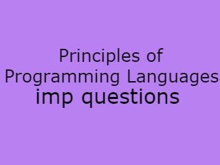 Principles of Programming Imp Questions,PPL Important Questions,Principles of Programming imp que pdf,PPL Questions 2020,Principles of Programming pdf download