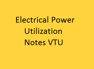 Electrical Power Utilization PDF VTU