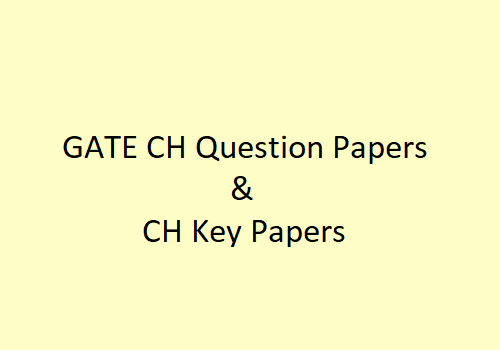 GATE Chemical Engineering Question Papers & Solved Papers | gate chemical engineering previous papers | gate chemical engineering test series