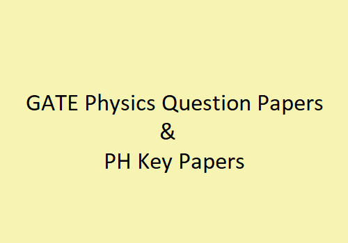 GATE Physics Question Papers | Gate Physics Solved Papers PDF