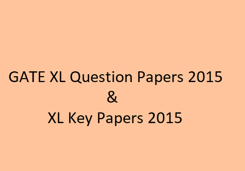 GATE Life Science 2015 Question Papers with Solution PDF | GATE XL question