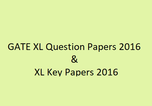 GATE Life Science 2016 Question Papers with Solution PDF | GATE XL question Paper