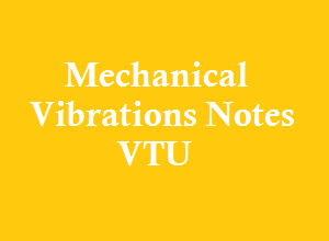 Mechanical Vibrations PDF VTU