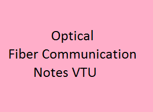 Optical Fiber Communication PDF VTU | OFC PDF VTU