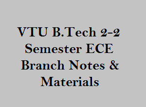 VTU B.Tech 4th Sem ECE Branch Notes & Materials - Smartzworld