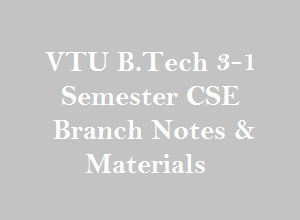 VTU B.Tech 5th Sem CSE Branch Notes & Materials