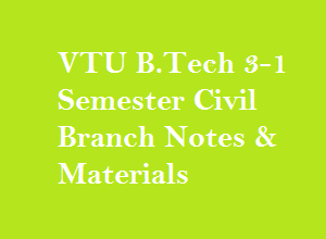 VTU B.Tech 5th Sem Civil Branch Notes & Materials